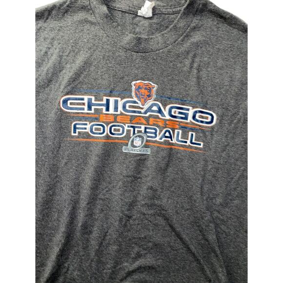 Vtg 2006 Chicago Bears Playoffs Shirt Mens 2XL Gray Crew Neck Short Sleeve Y2K - Picture 2 of 5